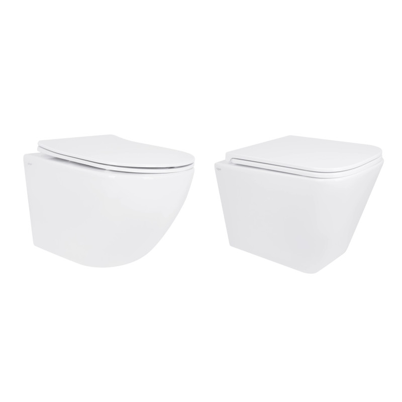 Акционный набор: Унитаз подвесной Jay Ultra Quiet QT07335177W 485х360х320 + Tern Ultra Quiet QT17332303ASW 490x365x325