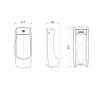 Пісуар підлоговий Qtap Scorpio з ІЧ-датчиком автоматичного змиву 440x360x995 White QT1488101HW — фото2