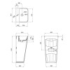 Раковина для підлоги моноблок Qtap Tern 440х380х830mm White QT1711G302WN — фото2