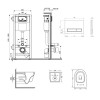 Готовое решение Qtap для ванной комнаты: подвесной унитаз  Swan Ultra Quiet 485x360x320 + комплект инсталляции Nest 4 в 1 (линейная клавиша White) — фото2