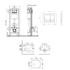 Готове рішення Qtap для ванної кімнати: підвісний унітаз Taurus Ultra Quiet 485×360×350 + комплект інсталяції Nest 4 в 1 (квадратна клавіша Satin) — фото2