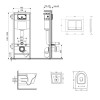 Готове рішення Qtap для ванної кімнати: підвісний унітаз Swan Ultra Quiet 485x360x320 + комплект інсталяції Nest 4 в 1 (квадратна клавіша Chrome) — фото2