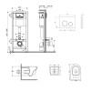 Готове рішення Qtap для ванної кімнати: підвісний унітаз Jay Ultra Quiet 485x360x320 + комплект інсталяції Nest 4 в 1 (кругла клавіша Satin) — фото2