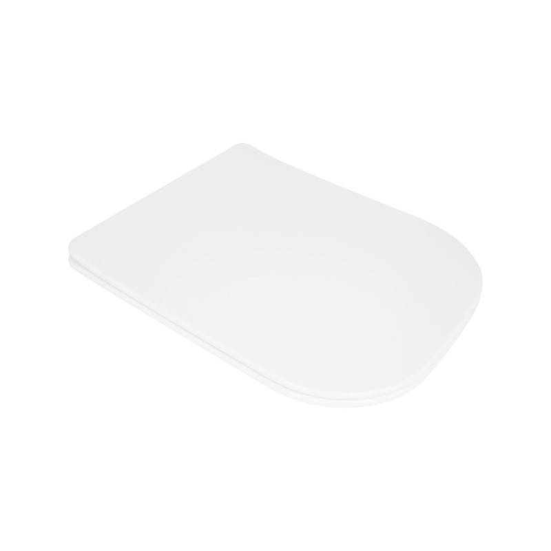 Сидіння для унітазу Qtap (Stork, Aquarius 630) 420x336x22 мм, White, з мікроліфтом, Slim Duroplast, Quick Release QTSC179W49263