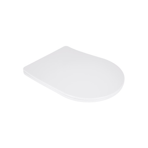 Qtap Сиденье для унитаза напольного (Vlasta) 560×363×30 мм, White, с микролифтом, Slim Duroplast, Quick Release QT28228300W3