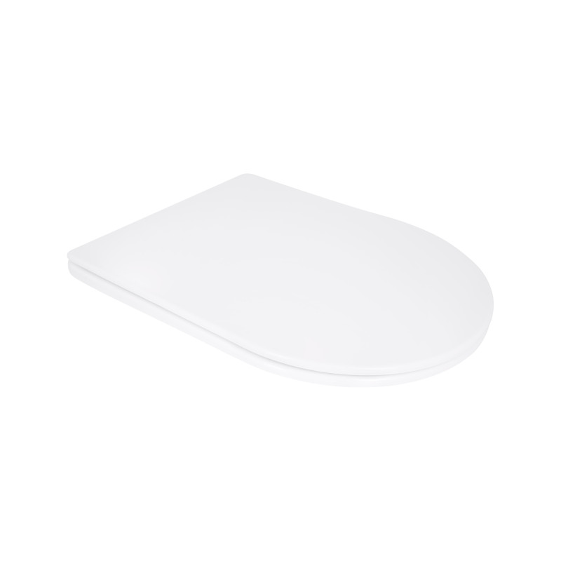 Сидіння для унітазу Qtap (Taurus 520) 455x365x38 мм, White, з мікроліфтом, Slim Duroplast, Quick Release QTSC179W49384