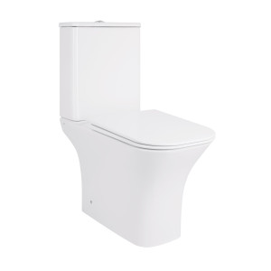Унитаз-компакт Qtap Presto Quadro безободковый с сиденьем Soft-close QT24221215AW