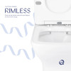Унітаз підлоговий Qtap Aries Rimless безобідковий з сидінням Soft-close WHITE QT03228302W — фото5