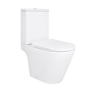 Унитаз напольный Qtap Dove Rimless безободковый с сиденьем Soft-close WHITE QT06228380BW