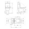 Унітаз підлоговий Qtap Dove Rimless безобідковий з сидінням Soft-close WHITE QT06228380BW — фото2
