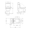 Унітаз-моноблок підлоговий Qtap Kolibri Ultra Quiet безобідковий з сидінням Soft-close WHITE QT10226380W — фото2