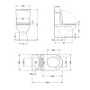Унітаз підлоговий Qtap Robin New Ultra Quiet безобідковий з сидінням Soft-close WHITE QT13226083AW — фото2