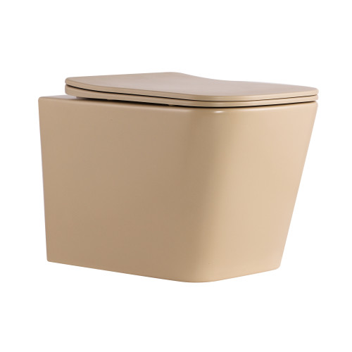 Унітаз підвісний Tern Ultra Quiet 490×365×325 мм, Beige, з сидінням Slim Duroplast / Soft-close / Quick Release QT17332303ASSB Qtap