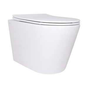 Унітаз підвісний Qtap Scorpio безободковий Ultra Quiet з сидінням Soft-close QT14332380AW