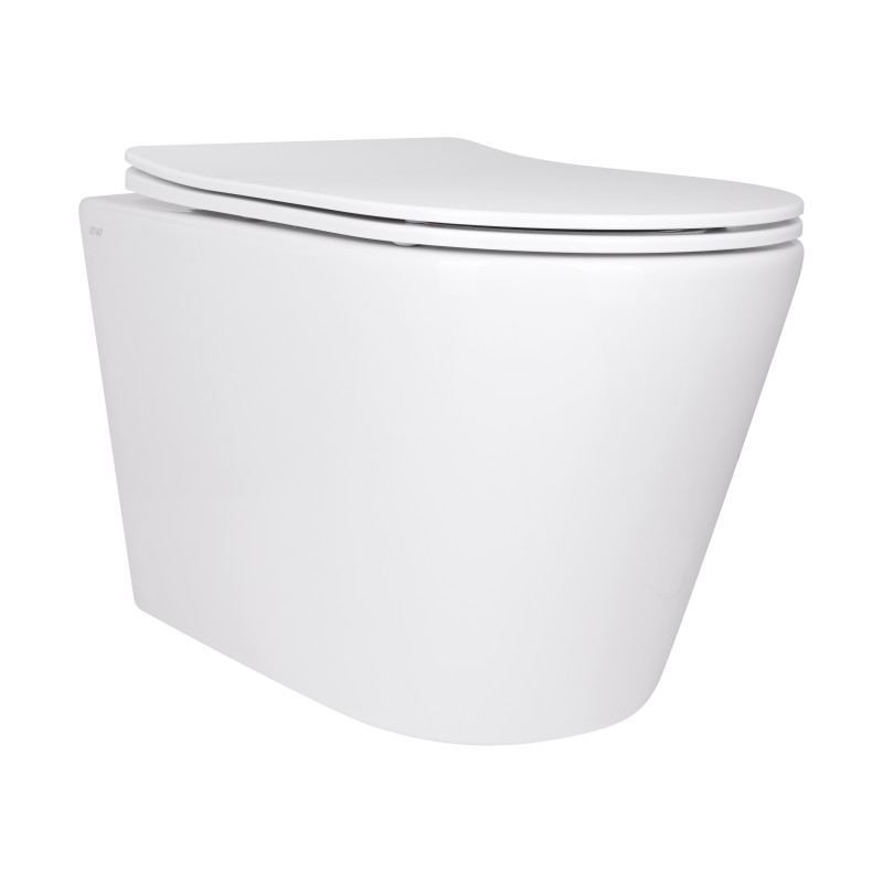 Унітаз підвісний Qtap Scorpio безободковий Ultra Quiet з сидінням Soft-close QT14332380AW