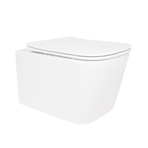 Унітаз підвісний Qtap Crow Ultra Quiet безобідковий з сідінням Soft-close QT05335170W
