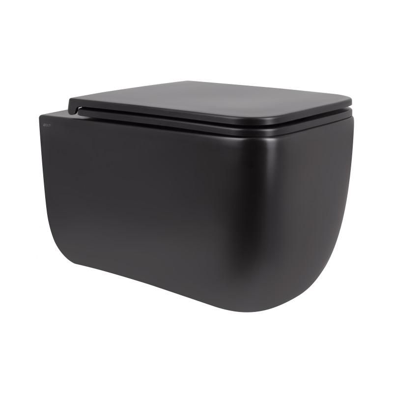 Унітаз підвісний Qtap Gemini безободковий з сидінням Soft-close QT2533076EUQMB