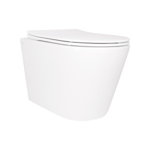 Унітаз підвісний Qtap Scorpio безободковий Ultra Quiet з сидінням Soft-close QT14332380ASW