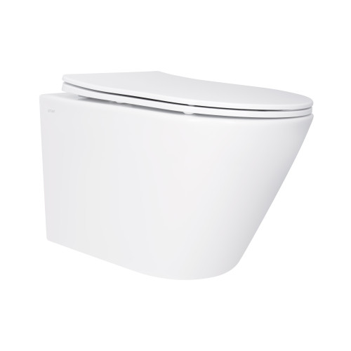 Унітаз підвісний Qtap Swan безобідковий з сідінням Soft-close QT16335180W