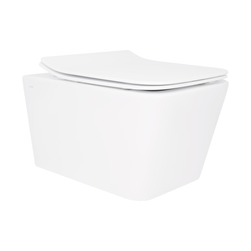 Унітаз підвісний Qtap Crow Rimless безобідковий з сідінням Soft-close QT05335170W