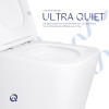 Унітаз підвісний Qtap Tern Ultra Quiet безобідковий з сидінням Soft-close WHITE QT17332303AW — фото5
