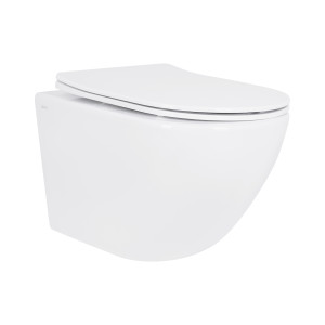 Унитаз подвесной Qtap Jay безободковый с сиденьем Soft-close QT07335175W