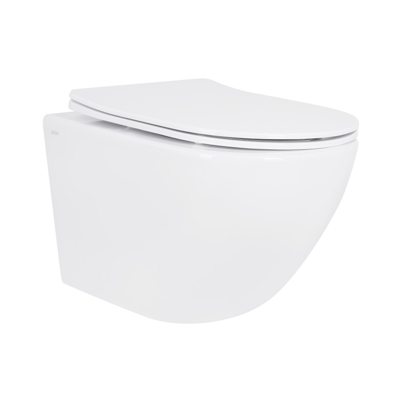 Унітаз підвісний Qtap Jay безобідковий з сідінням Soft-close QT07335175W