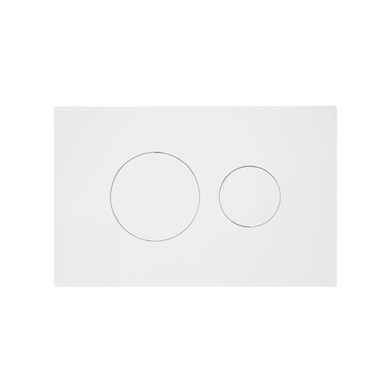 Клавіша змиву Qtap Standard 152x236x28 мм, White, кругла QTSTD164W49468