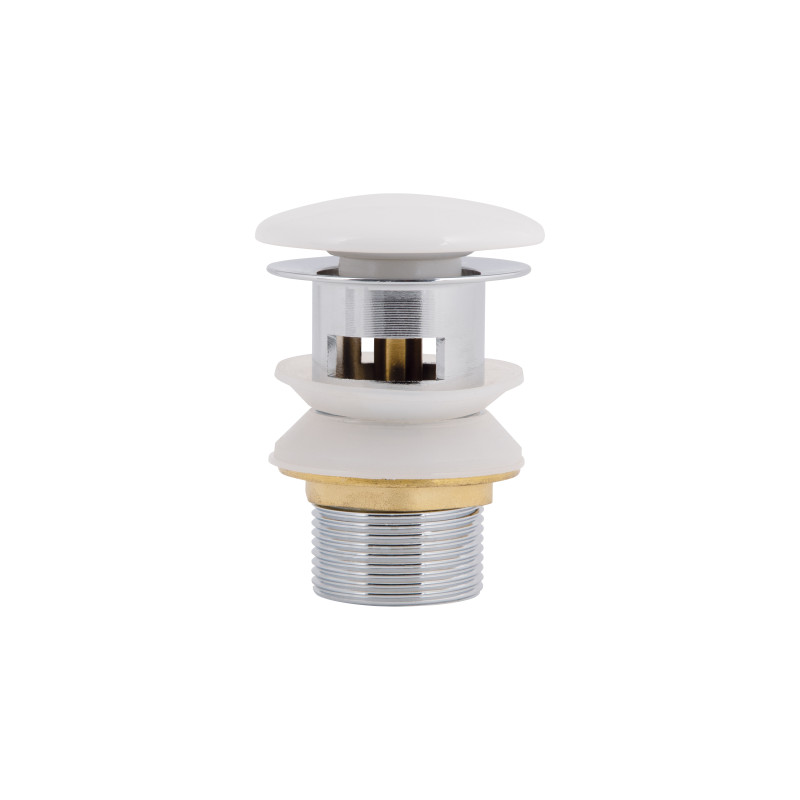 Qtap Pop-up Донный клапан для биде с переливом 70х70х110 mm White