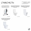 Qtap HY1(Presto)  комплект арматури для бачка унітазу з подвійною круглою кнопкою змиву 4,8 см та клапаном нижньої подачі води, 3/6L CHR — фото5