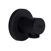 Акційний набір Qtap 1+1=3: Підключення для шлангу Spojeni Matt Black, округле QTCRBB030