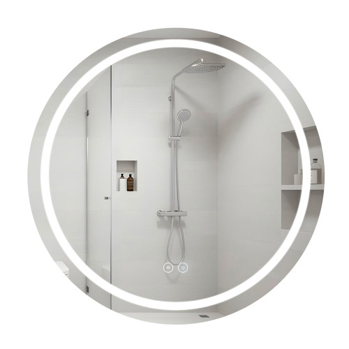 Дзеркало Qtap Mideya R800 з LED-підсвічуванням Touch, з антизапотіванням, димером QT2078NCR8080W