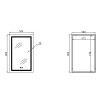 Дзеркало Qtap Mideya (DC-F911) 500х800 з LED-підсвічуванням Touch, з антизапотіванням, димером QT2078F911W — фото2