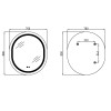 Зеркало Qtap Gemini 800х700 с LED-подсветкой Touch, с антизапотеванием, с диммером, рег. темп. цвета (3000-6500K) QT2578R8070 — фото2