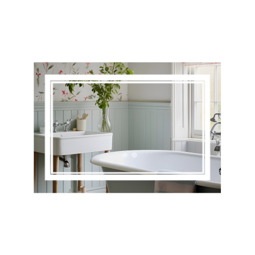 Дзеркало Qtap Cardinal (CA1) 800х600 з LED-підсвічуванням Touch, з антизапотіванням, з димером, рег. темп. кольору (3000-6500K) QT0478C8060