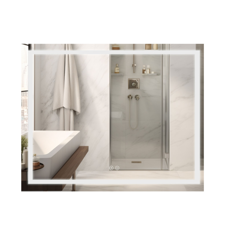 Дзеркало Qtap Mideya (DC-F614) 1000х800 з LED-підсвічуванням Touch, з антизапотіванням, димером QT2078F614W