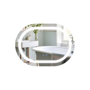 Дзеркало Qtap Gemini 650х900 з LED-підсвічуванням Touch, з антизапотіванням, з димером, рег. темп. кольору (3000-6500K) QT2578R6590