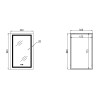 Зеркало Qtap Mideya (DC-F936) 500х800 с LED-подсветкой Touch, с антизапотеванием, диммером QT2078F936W — фото 2