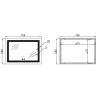 Дзеркало Qtap Cardinal (CA1) 700х500 з LED-підсвічуванням Touch, з антизапотіванням, з димером, рег. темп. кольору (3000-6500K) QT0478C5070 — фото2