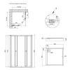 Набор Qtap душевая кабина Presto CRM1088SP5 Pear 1970x800x800 мм + поддон Tern 308812C 80x80x12 см с сифоном — фото2