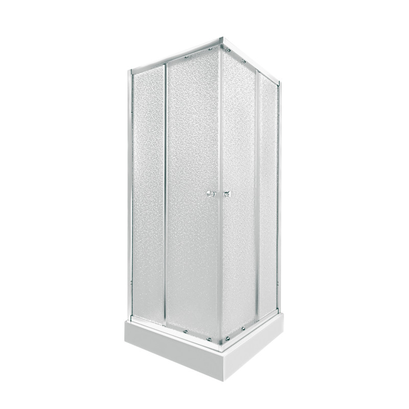 Набор Qtap душевая кабина Presto CRM1088SP5 Pear 1970x800x800 мм + поддон Tern 308812C 80x80x12 см с сифоном