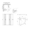 Набор Qtap душевая кабина Taurus BLA1099AC6 Clear 2020x900x900 мм + поддон Robin 309912C 90x90x12 см с сифоном — фото2