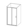 Душові двері в нішу Qtap Taurus CRM2013-14.C6 130-140x200 см, скло Clear 6 мм, покриття CalcLess — фото3