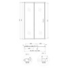 Душевая дверь в нишу Qtap Taurus CRM201-11.C6 97-108x200 см, стекло Clear 6 мм, покрытие CalcLess — фото2