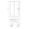 Душевая дверь в нишу Qtap Taurus CRM2011-12.C6 110-120x200 см, стекло Clear 6 мм, покрытие CalcLess — фото2