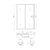 Душові двері в нішу Qtap Taurus CRM2013-14.C6 130-140x200 см, скло Clear 6 мм, покриття CalcLess — фото2