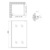 Душова перегородка Qtap Walk-In Standard BLM201.C8 100х200 см, скло Clear 8 мм, покриття CalcLess — фото2