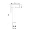 Лійка для гігієнічного душу Qtap Rucni округла QTCRMB020 Chrome (Bidet) — фото2