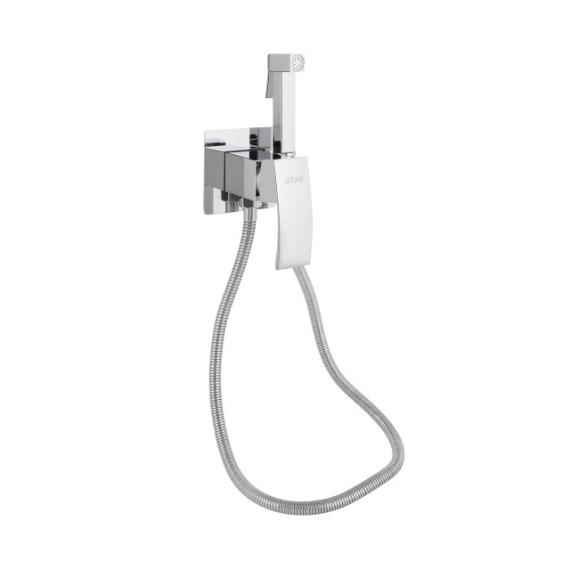 Набор для гігієнічного душу Qtap Swan Cascada прямокутний QTSWA262CRM45567 Chrome