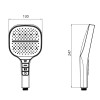 Лейка для ручного душа Qtap Rucni 130x130 мм QTRUC125CRM45956 Chrome — фото2
